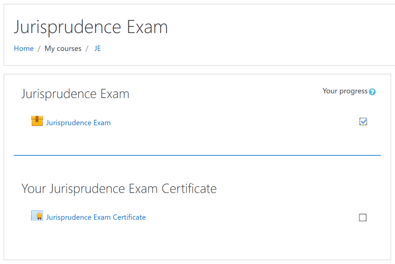 Course Page with Certificate Section Visible